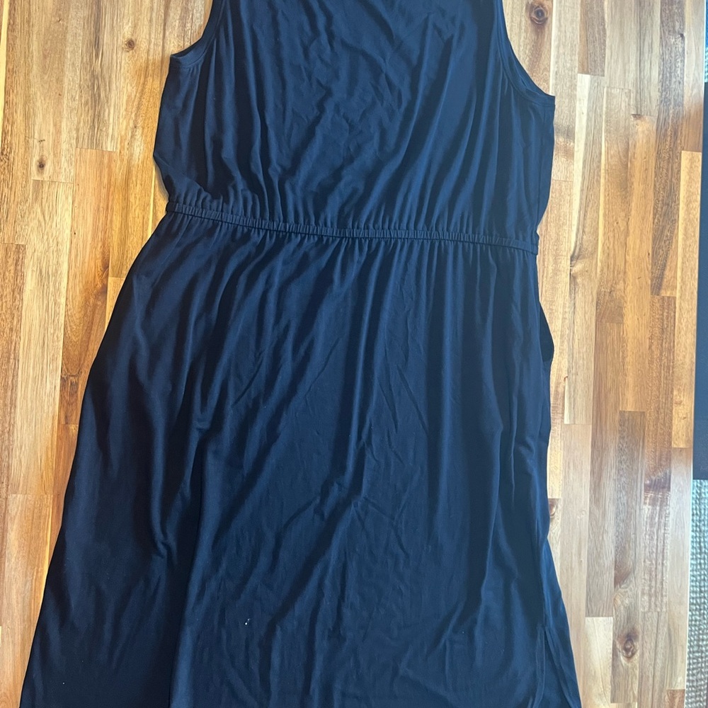 Eileen Fisher Tencel Stretch Jersey Elastic Waist dress